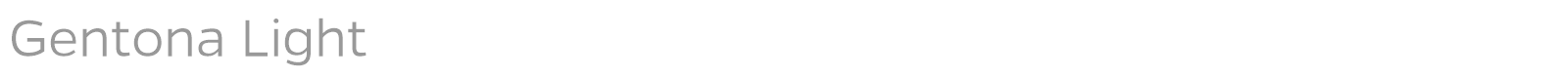 Gentona Light font preview